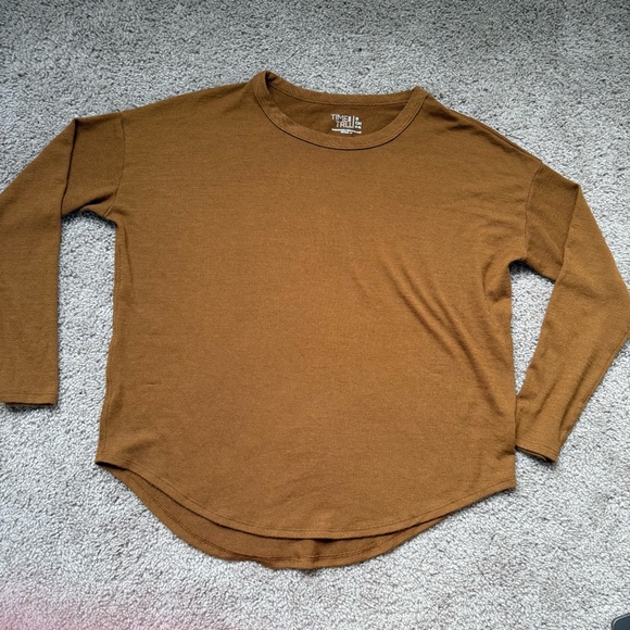 Time and Tru Tops - Time and Tru Brown Longsleeve Top Small 4-6